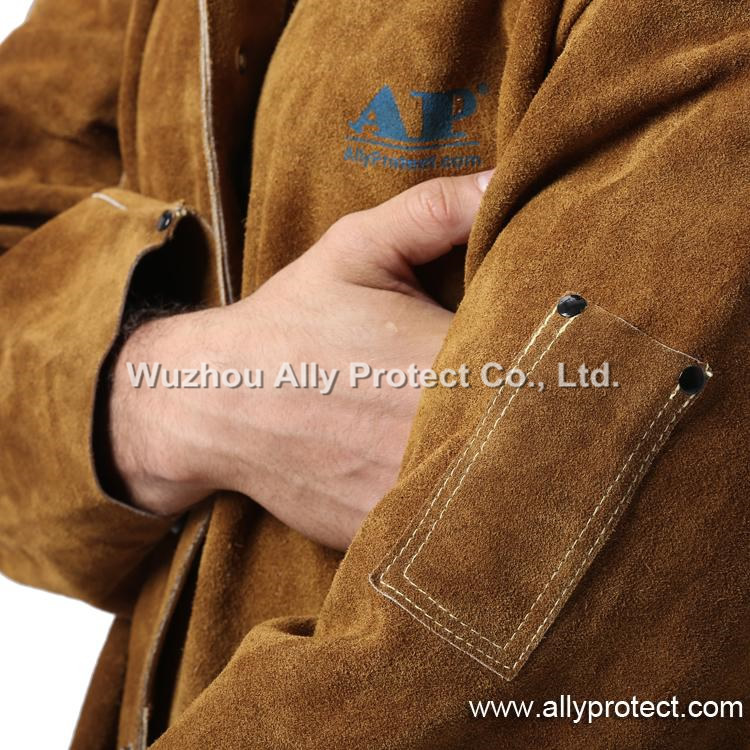 AP-8130 Golden Brown Leather Welding Jacket